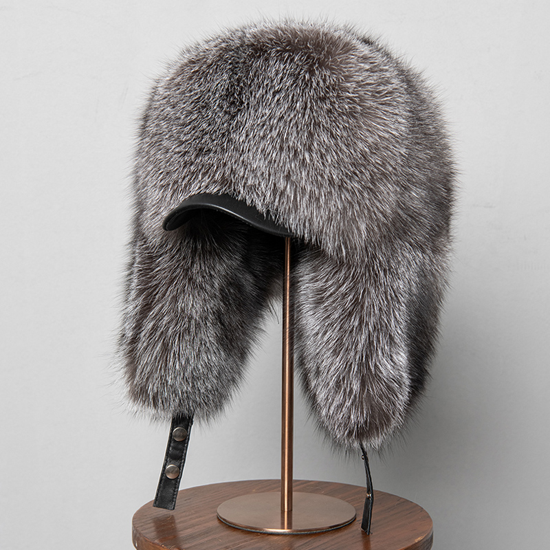 Winter Trapper Hat - 100% Real Fox Fur Hats Women's
