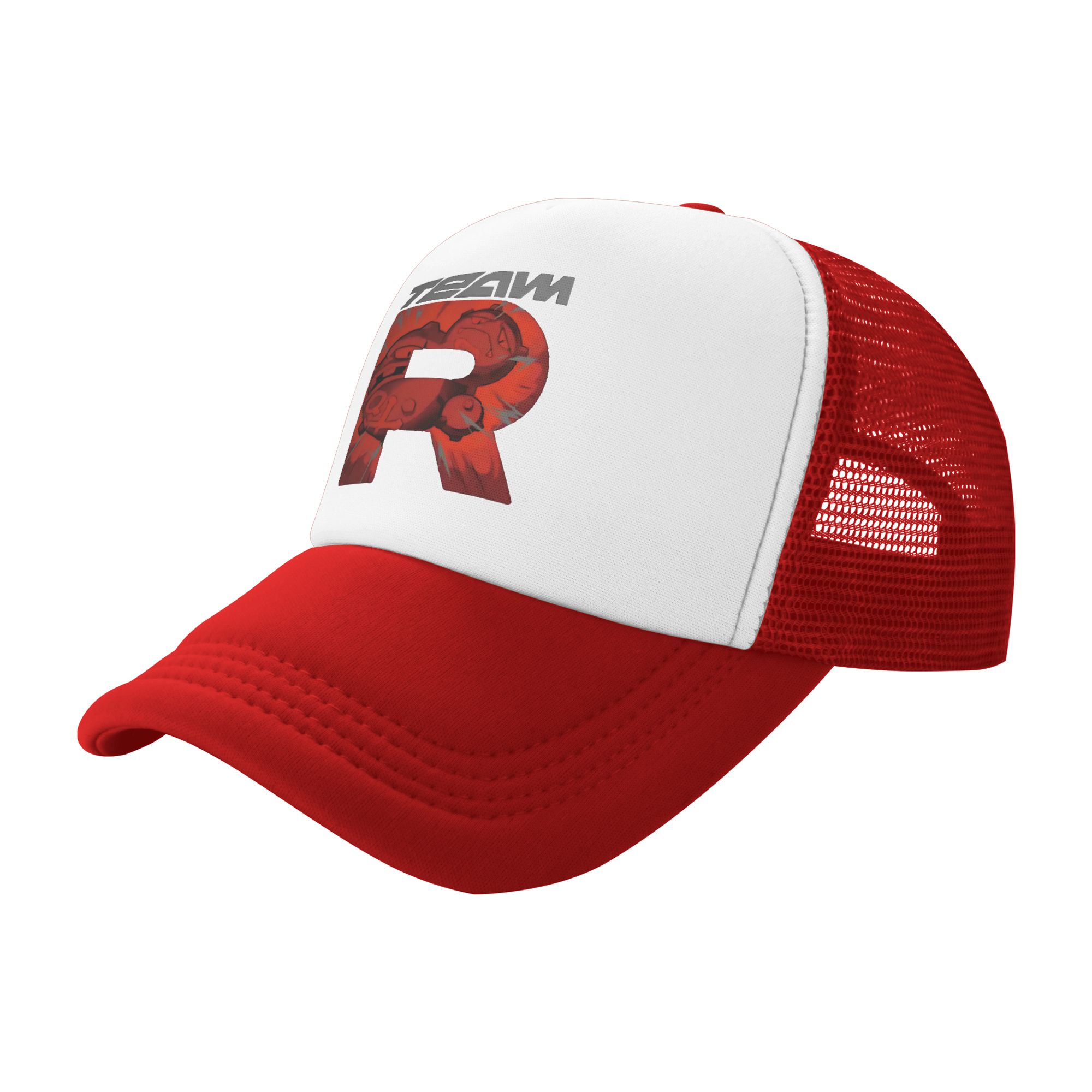 team rocket logo letter R POKE - Trucker Cap Mesh reseña y precio