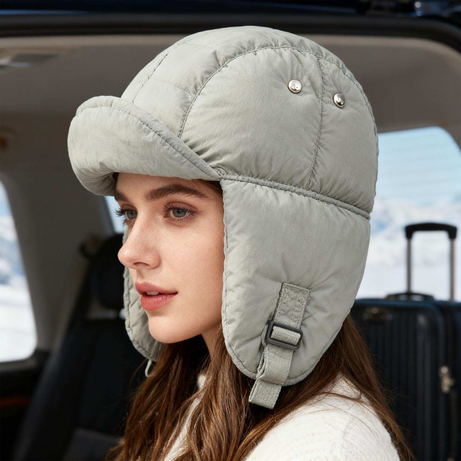 Trapper Hat Warm Headwear With - Trapper Hat Ear Flap reseña y precio