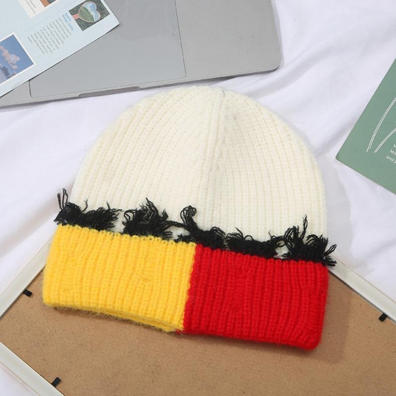 Korean Version Color Matching  - Beanie Cuffed Knit reseña y precio