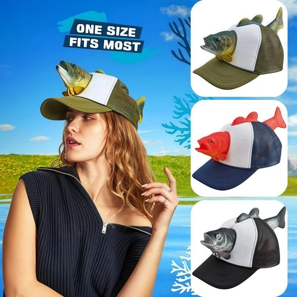 Funny 3D Fish Animal Trucker H - Trucker Cap Mesh reseña y precio