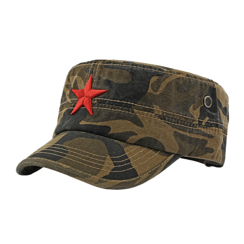 Men's Camouflage Flat Top Base - Dad Hat Cotton reseña y precio