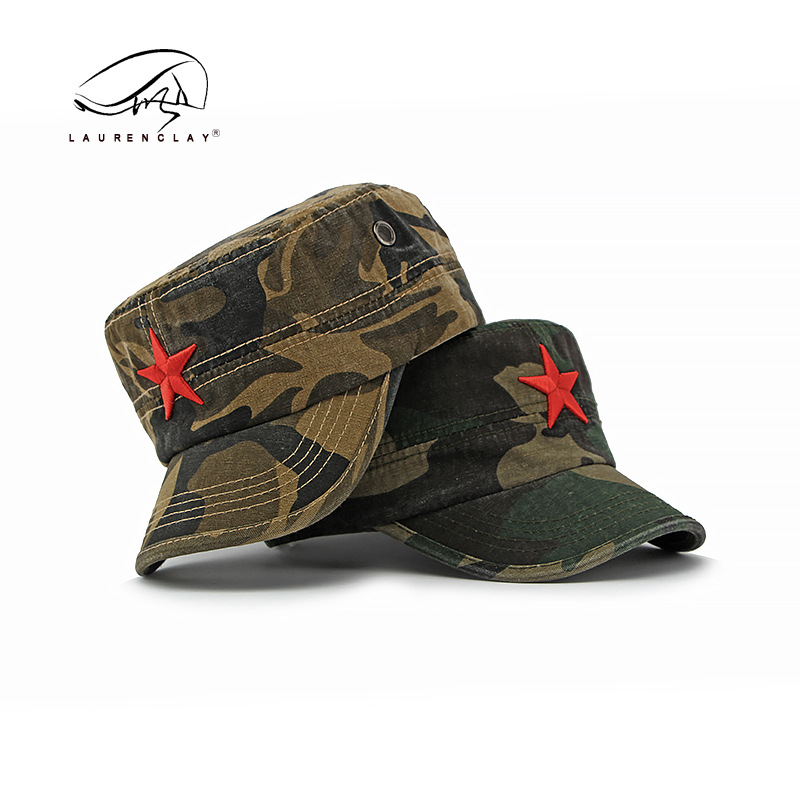 Men's Camouflage Flat Top Base - Dad Hat Cotton reseña y precio
