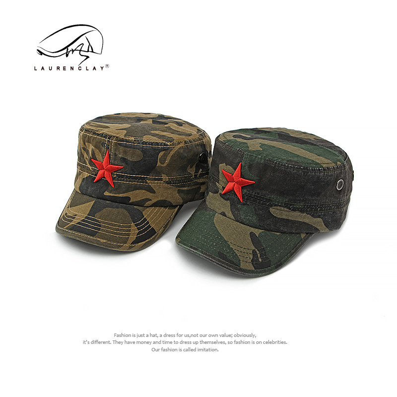 Men's Camouflage Flat Top Base - Dad Hat Cotton reseña y precio