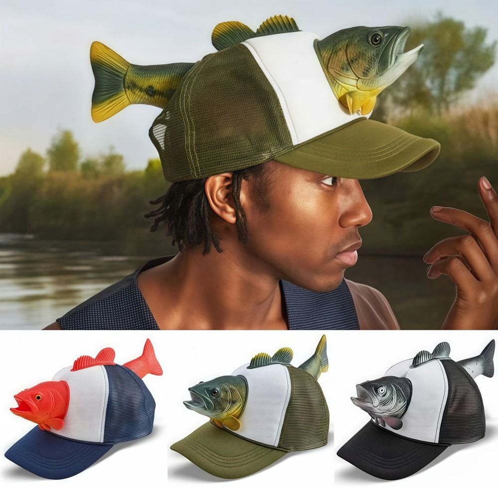 Funny 3D Fish Animal Trucker H - Trucker Cap Mesh reseña y precio