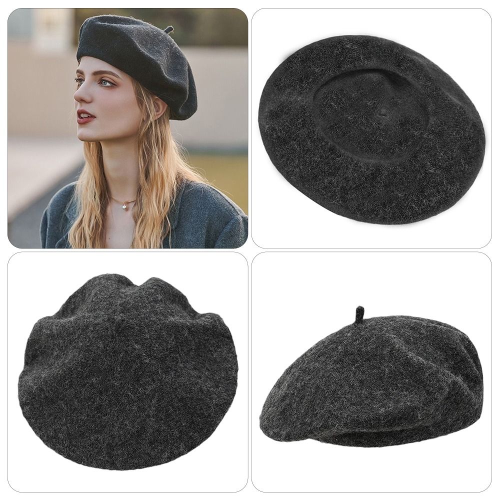 Berets Hat Autumn Winter Warm  - Beret French Wool reseña y precio