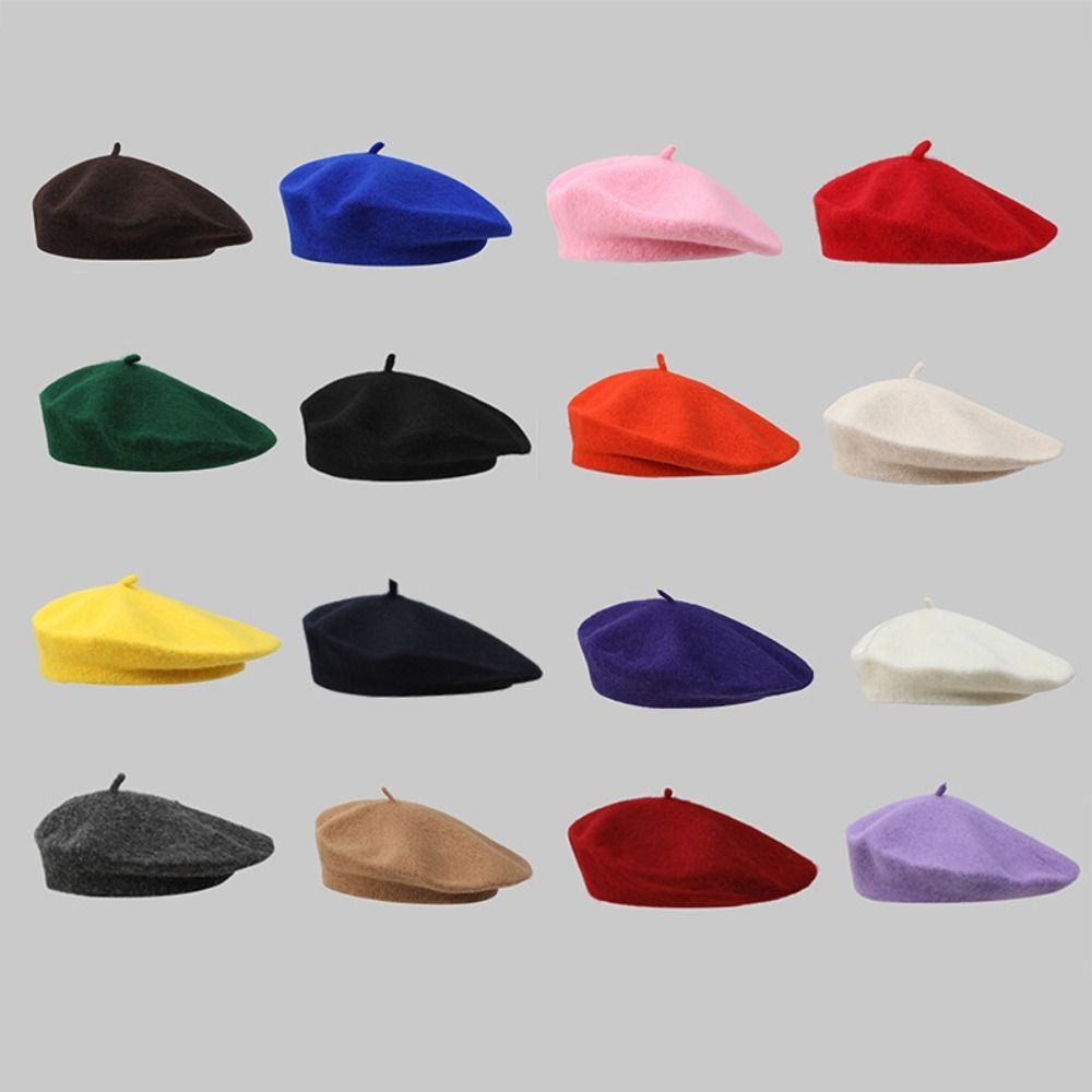 Berets Hat Autumn Winter Warm  - Beret French Wool reseña y precio