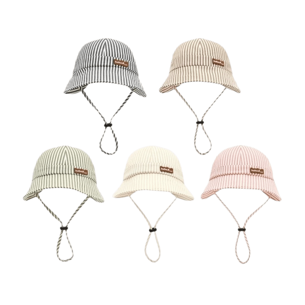 New Striped Baby Bucket Hat Ad - Bucket Hat Cotton reseña y precio