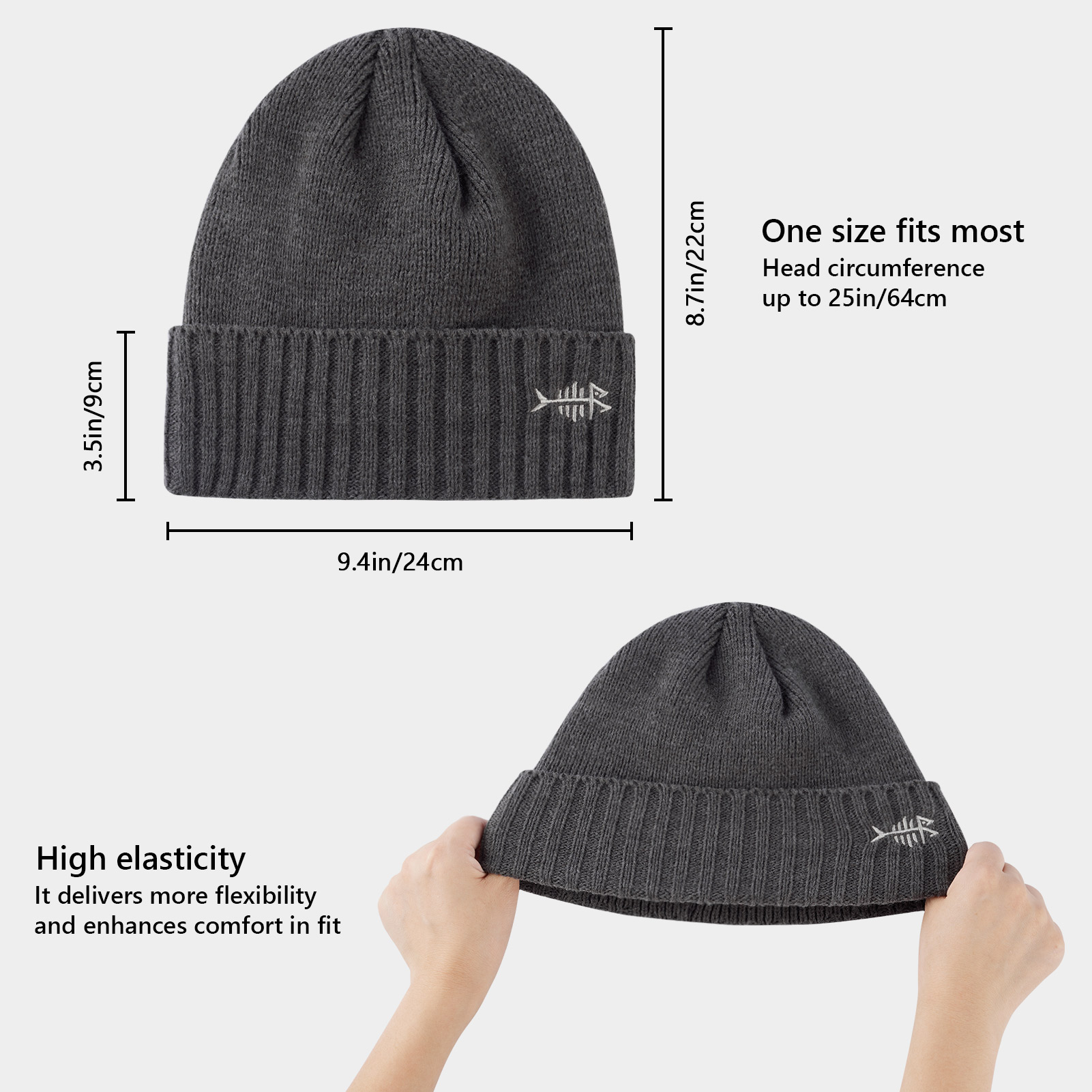 BASSDASH Winter Beanie Hats wi - Beanie Cuffed Knit reseña y precio