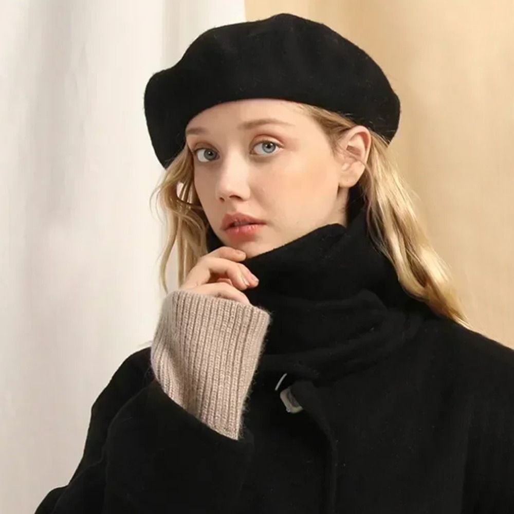 Women Girls Warm Wool Berets H - Beret French Wool reseña y precio