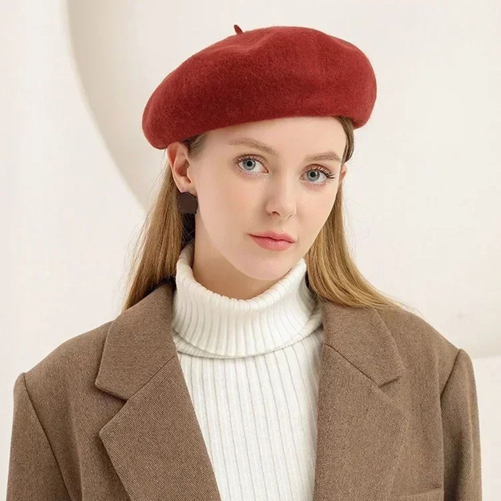 Women Girls Warm Wool Berets H - Beret French Wool reseña y precio