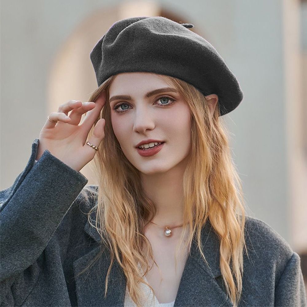 Women Girls Warm Wool Berets H - Beret French Wool reseña y precio