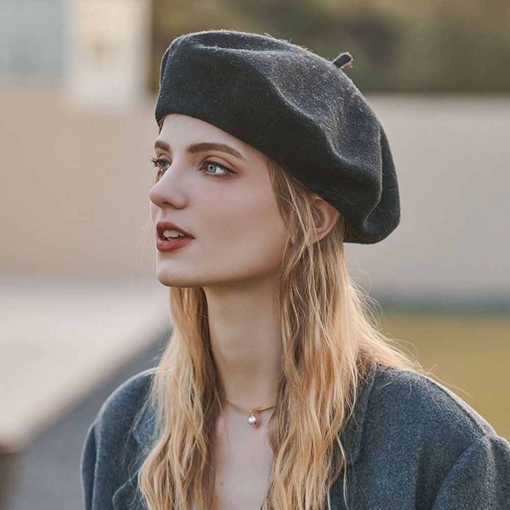 Women Girls Warm Wool Berets H - Beret French Wool reseña y precio
