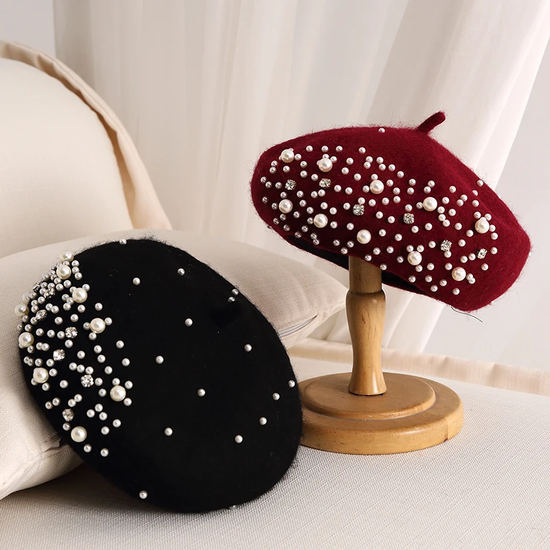 2024 Winter Wool Beret with Rh - Beret French Wool reseña y precio