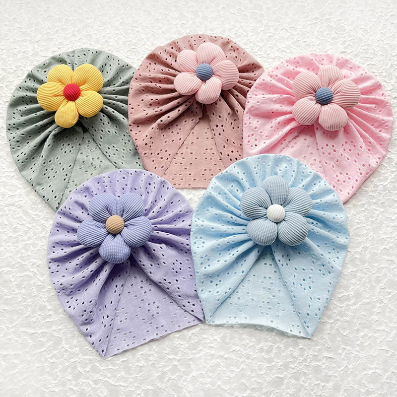 3D Flower Baby Turban Cap Summ - Dad Hat Cotton reseña y precio