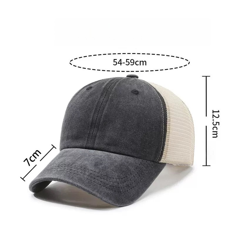 Custom Logo Washed Mesh Cap Br - Visor Sun Hat reseña y precio