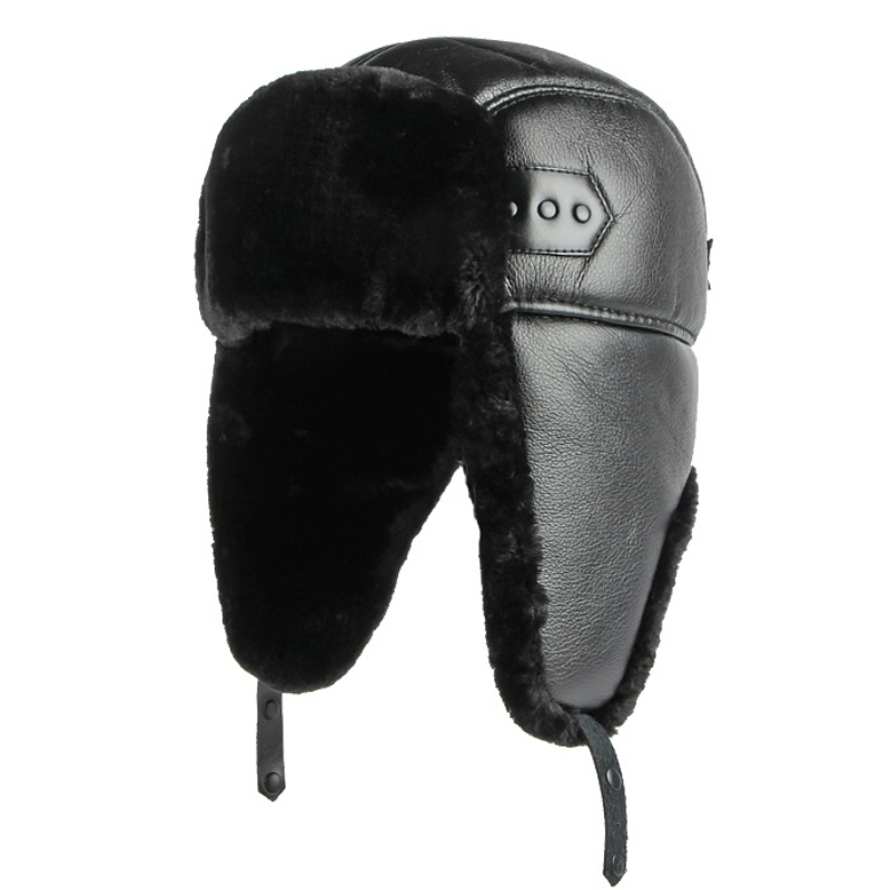 HT4002 New PU Leather Russian  - Winter Trapper Hat reseña y precio