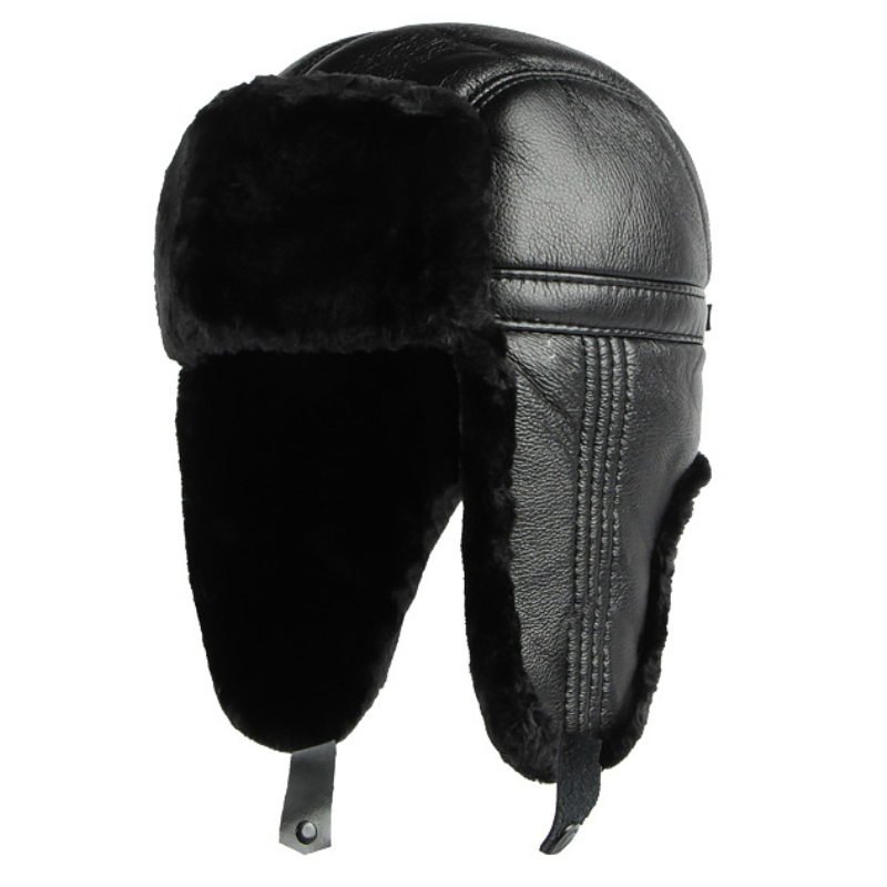 HT4002 New PU Leather Russian  - Winter Trapper Hat reseña y precio