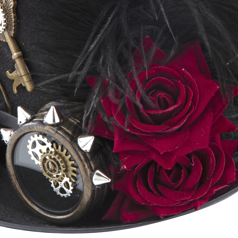 Y166 Vintage Steampunk Hat Top - Fedora Hat Wool reseña y precio
