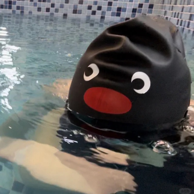 Funny Penguin Swim Cap for Adu - Swim Hat Silicone reseña y precio