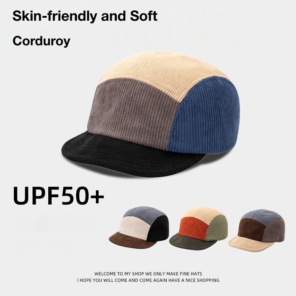 Unisex Vintage Color Block Cor - Corduroy Cap 5 Panel reseña y precio