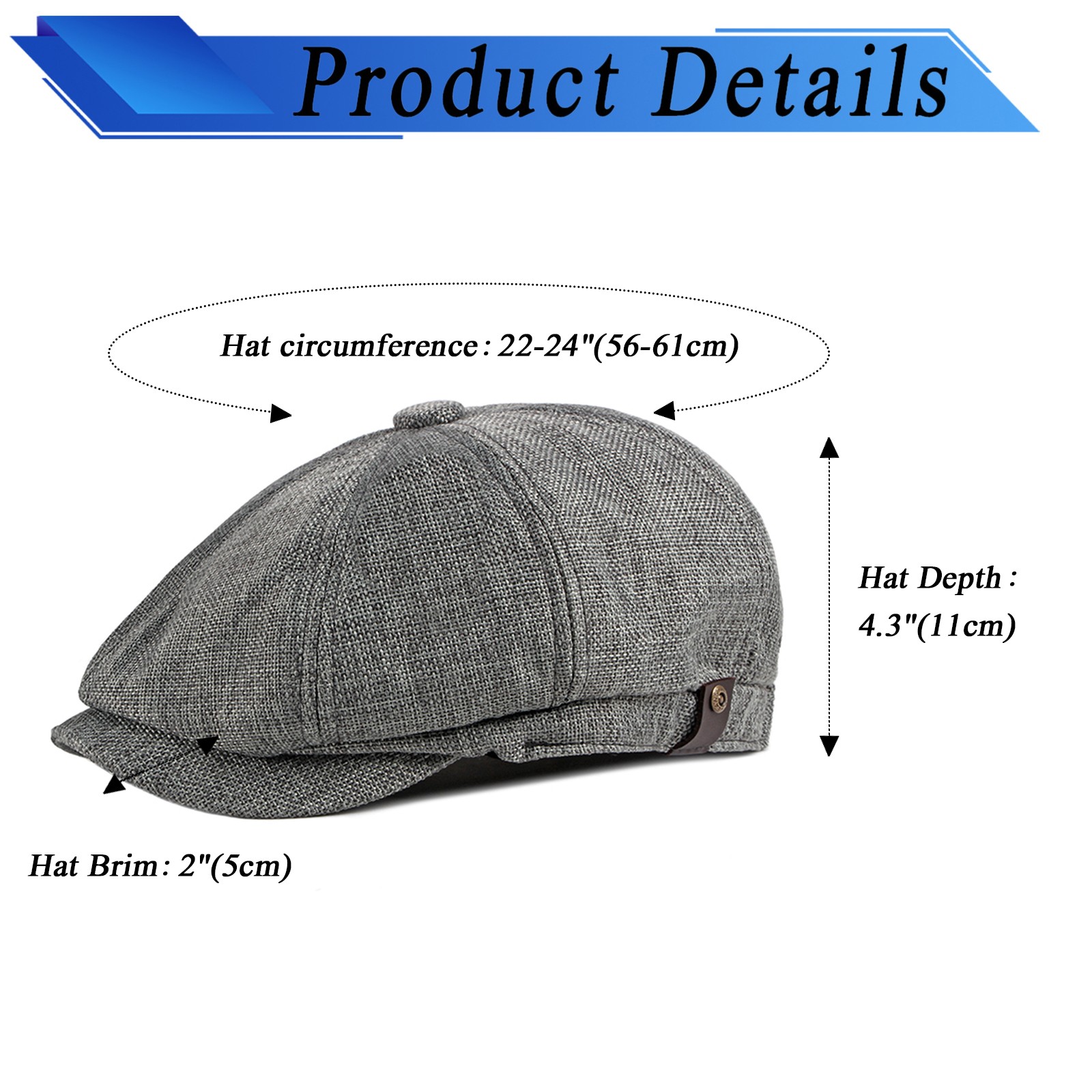Men Classic 8 Panel Newsboy Ga - Newsboy Cap Ivy reseña y precio