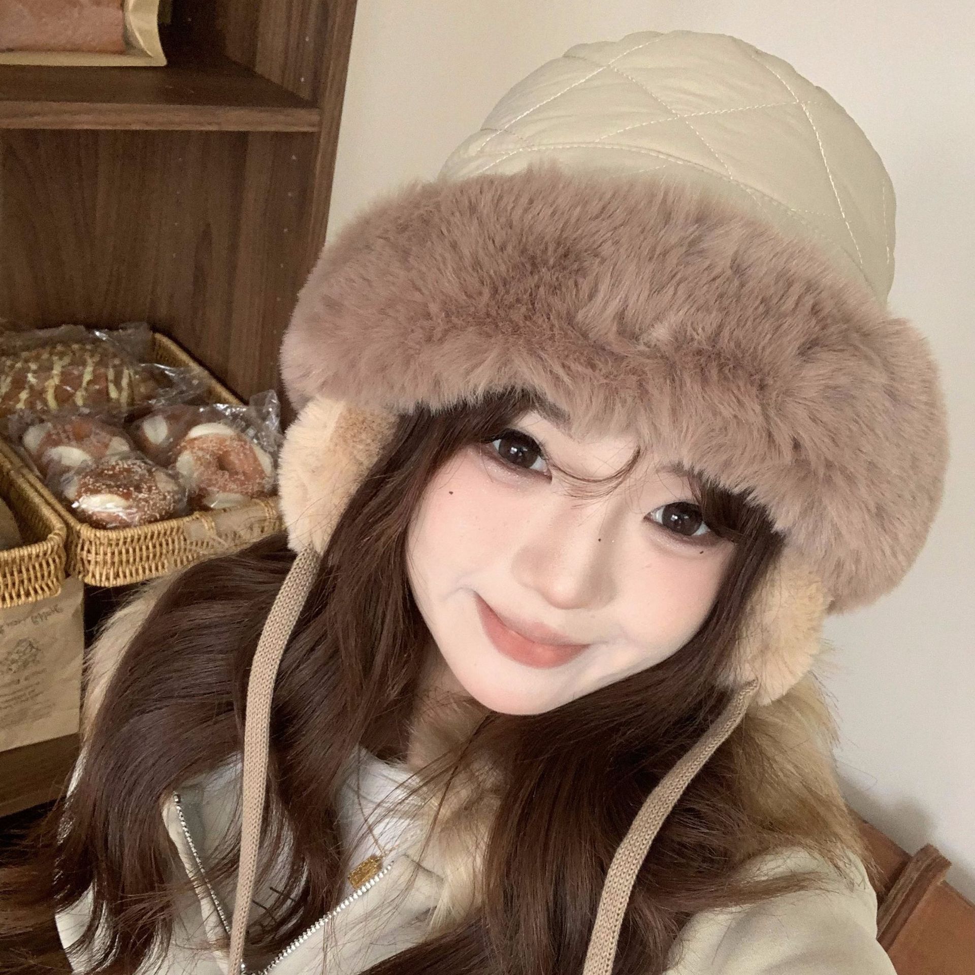 Women's Winter Quilted Faux Fu - Trapper Hat Ear Flap reseña y precio