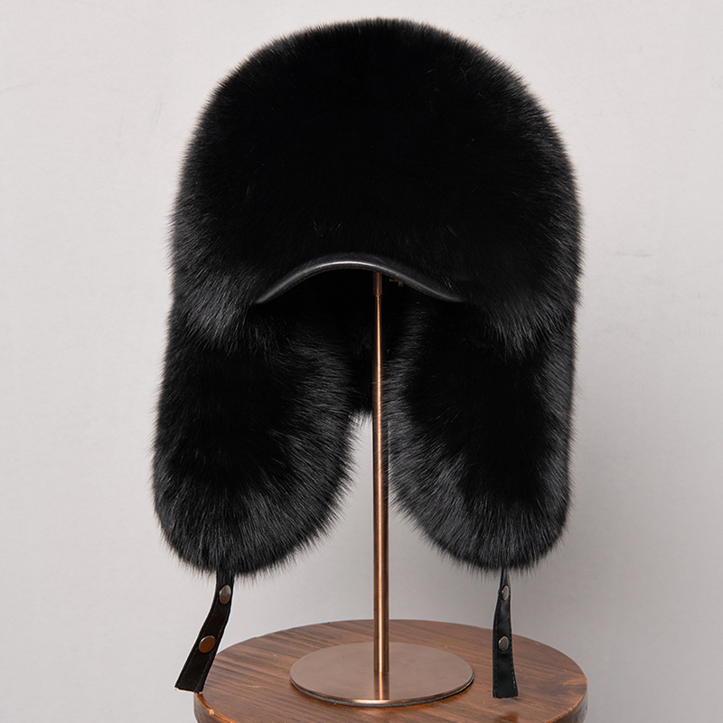 100% Real Fox Fur Hats Women's - Winter Trapper Hat reseña y precio