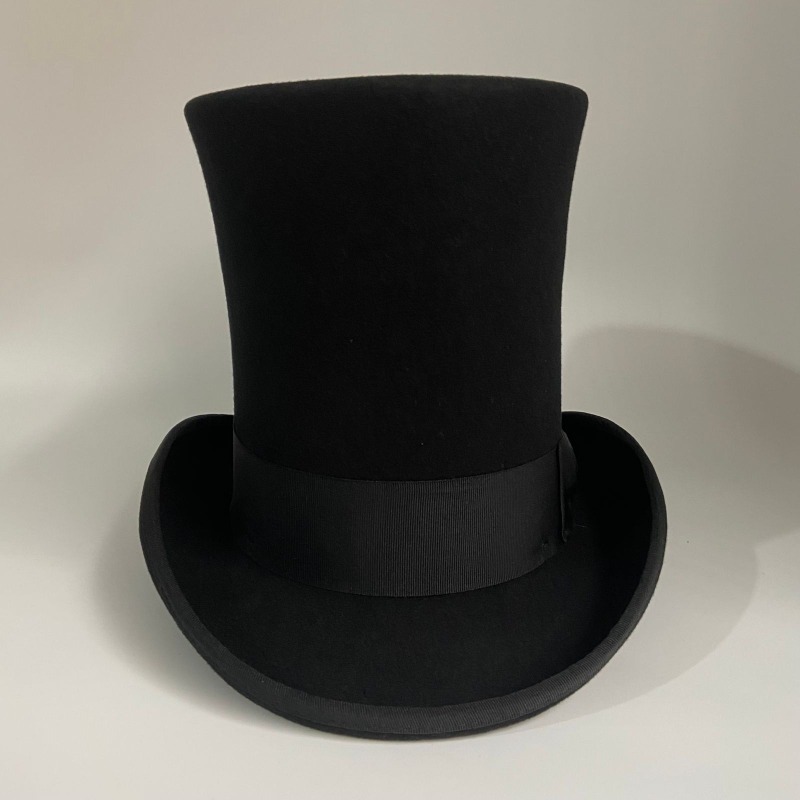 Black Wool Felt Top Hat Men's  - Fedora Hat Wool reseña y precio