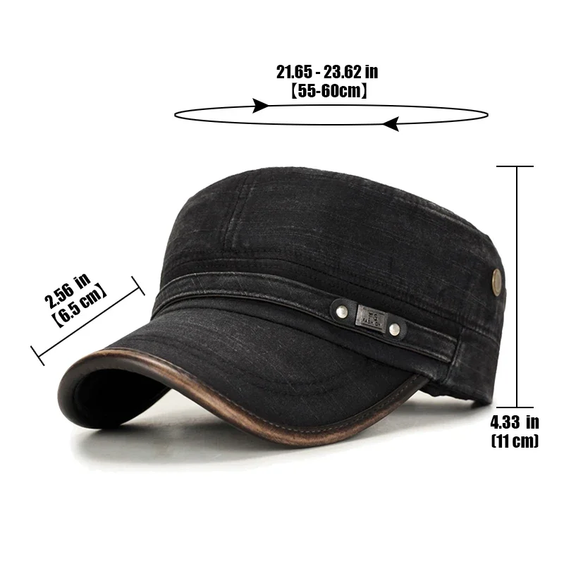 Leather Brim Washed Distressed - Dad Hat Cotton reseña y precio
