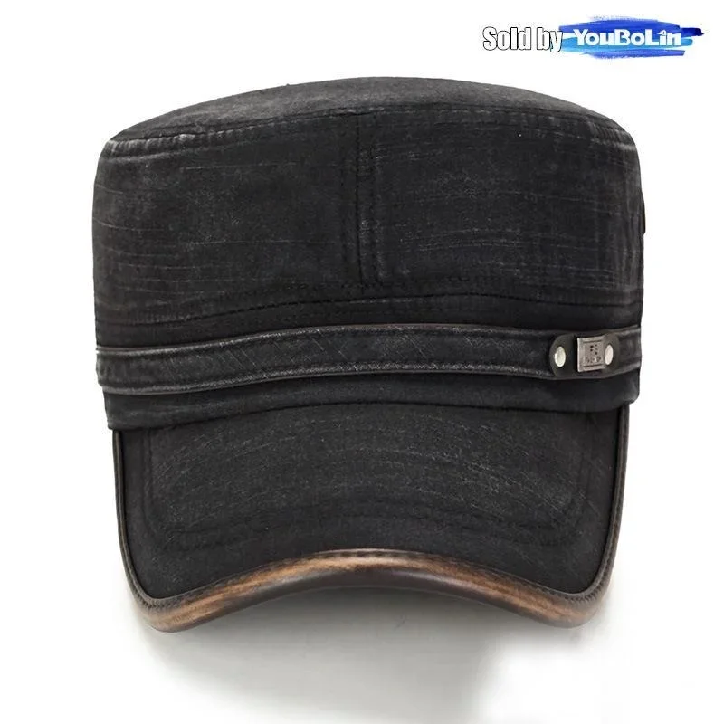 Leather Brim Washed Distressed - Dad Hat Cotton reseña y precio